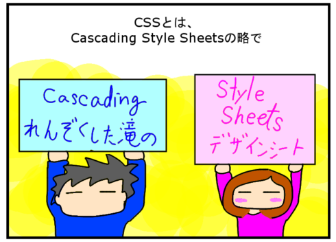 CSSとは、cadcading style sheetsの略で